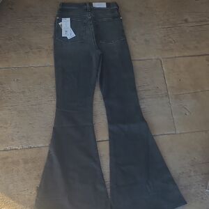 7 For All Mankind Dark Gray Flare Jeans